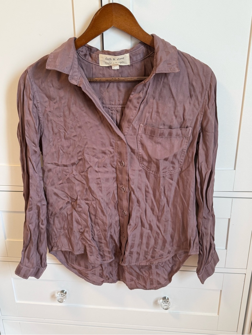 cloth & stone Dusty Mauve Button-Down Long Sleeve Shirt